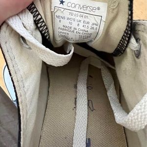 Converse All Stars Chucks. Men’s size 8. Women’s size 10.